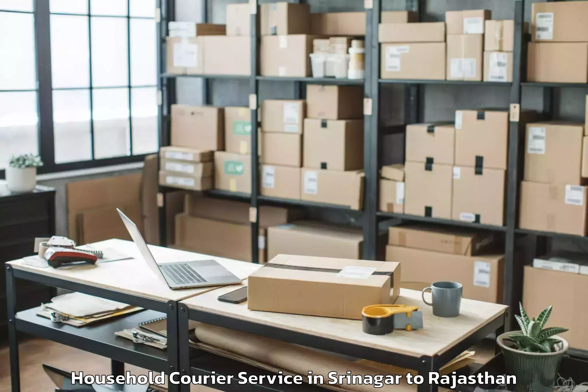 Efficient Srinagar to Rajgarh Rajasthan Household Courier